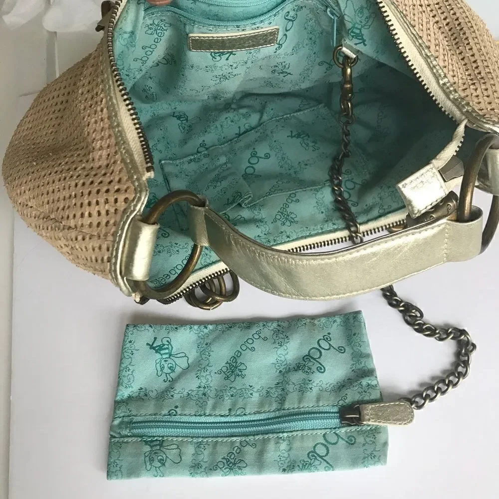 BABEE D LEATHER HOBO W/ CHAIN BAG